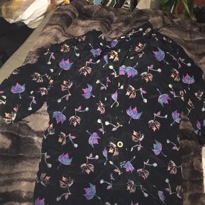 Tucker black silk pullover dress tunic